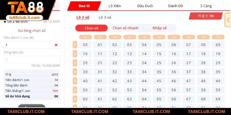 Cộng đồng tham gia lô đề 3 miền mỗi ngày tại TA 88