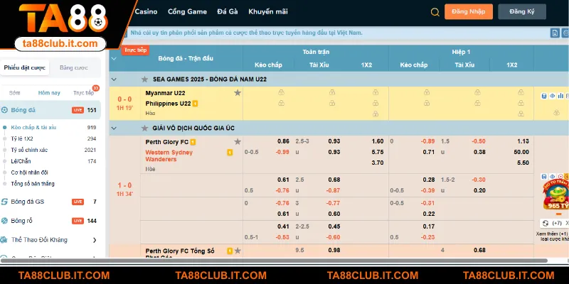 T-sports TA88 sảnh thể thao số 1 hiện nay