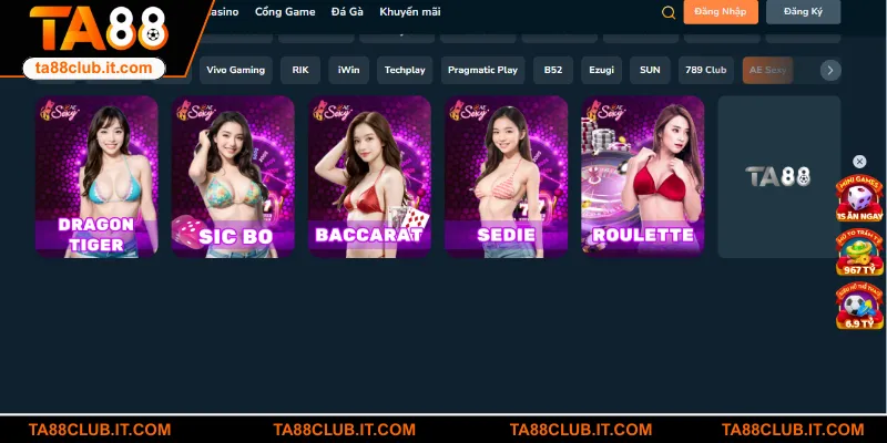 Top game không nên bỏ lỡ khi đến với nhà cái TA88 